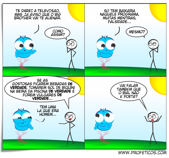 televisão 2 tirinha 190 gênio proféticos