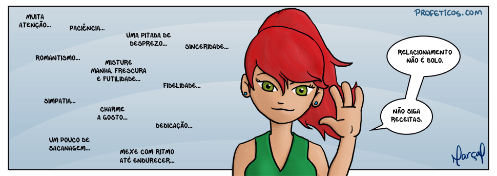 Samira e os relacionamentos - Tirinha