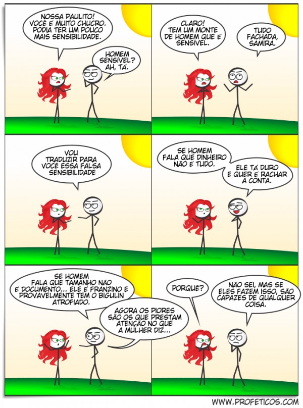 Homens sao sensiveis