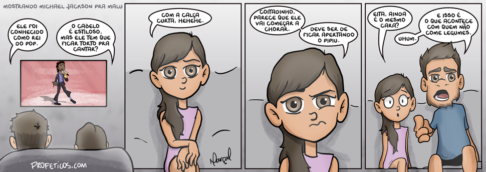 Marcal mostrando Michael Jackson pra Malu