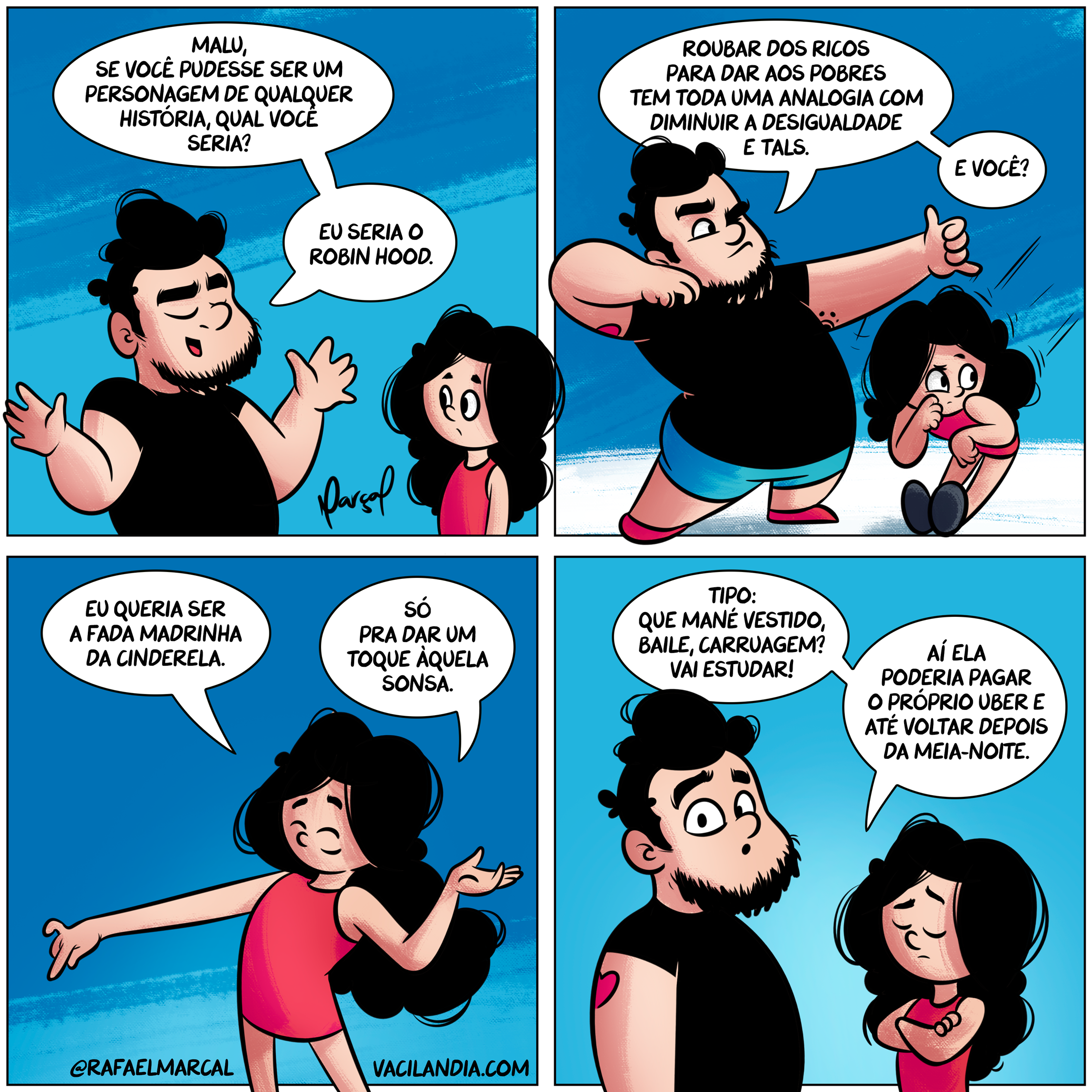 Bocos e os personagens das historias