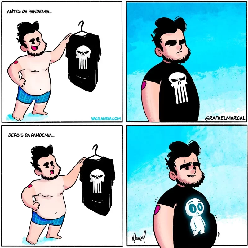 Bocó vestindo roupa na pandemia