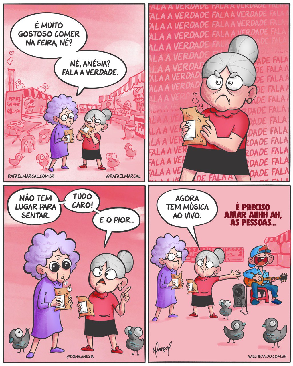 Anésia comendo na feira-livre