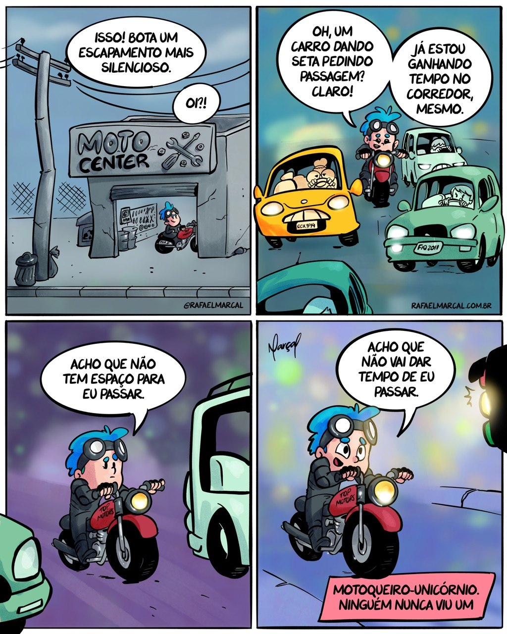 Motoqueiro unicórnio 