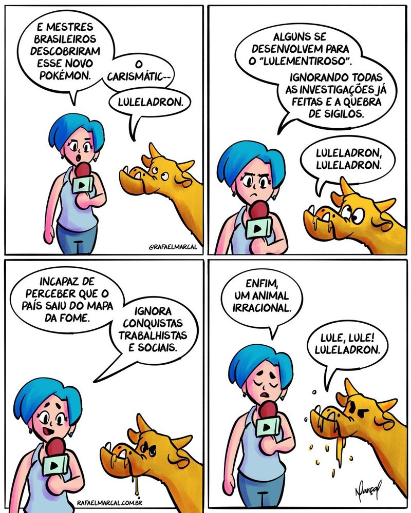 Tirinha sobre um novo pokemon das eleições 2026